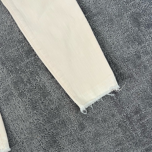 7 For All Mankind Pink Raw Hem Skinny Jeans - Picture 3 of 8